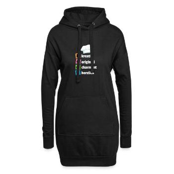 Chef - Créatif, original, charmant, cordial - Sweat-shirt à capuche long Femme - noir - Devant