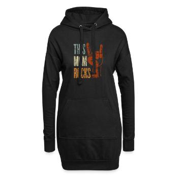 This Mom Rocks Rock n Roll Heavy Metal Geschenk - Hoodie-Kleid - Schwarz - Vorne