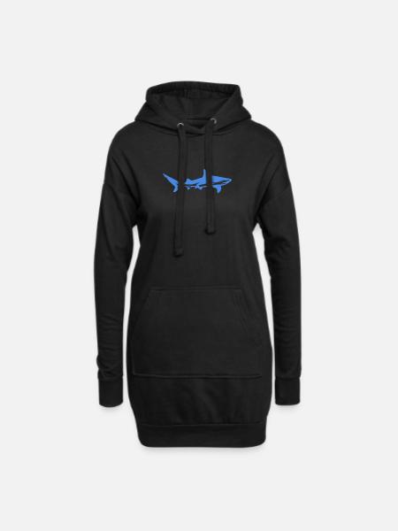 Blue shark - Hoodie Dress - black