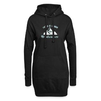 Escalade des montagnes - Sweat-shirt à capuche long Femme - noir - Devant