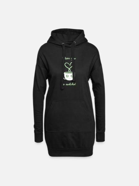 Drôle de jeu de mots - Sweat-shirt à capuche long Femme - noir