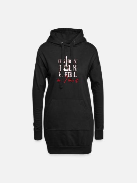 Rock n Roll - Hoodie-Kleid - Schwarz