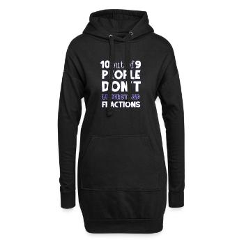 Mathe - Hoodie-Kleid - Schwarz - Vorne