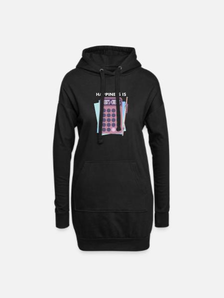 Buchhalter - Hoodie-Kleid - Schwarz