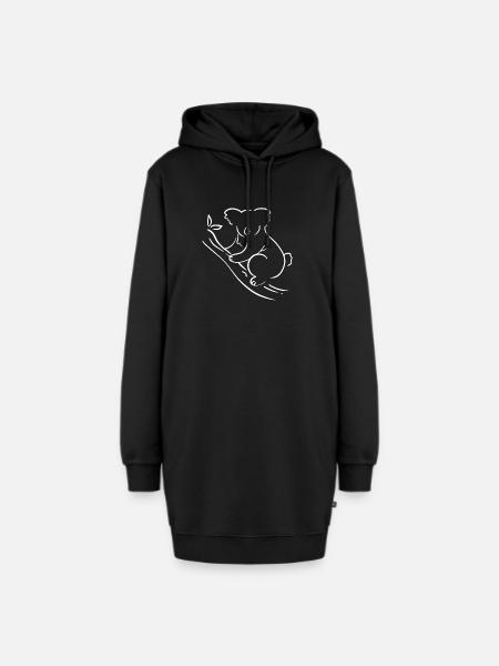 Koala Australien Australier - Hoodie-Kleid - Schwarz