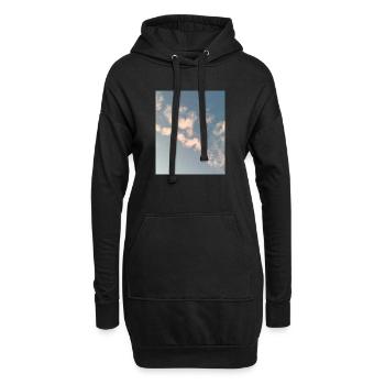 Pastellwolken Himmel Zen Design - Hoodie-Kleid - Schwarz - Vorne