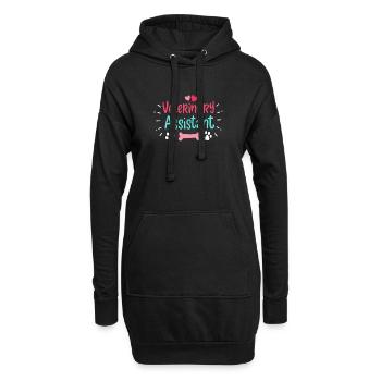 Tierarzthelfer Tiermedizin - Hoodie-Kleid - Schwarz - Vorne