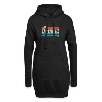Ehrenfeld Veedel Köln Viertel Retro Vintage Surfer - Hoodie-Kleid - Schwarz - Vorne
