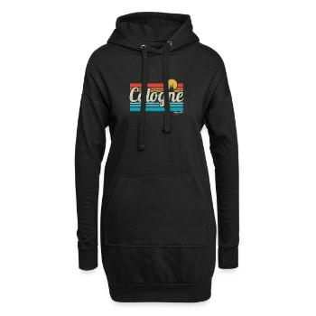 Cologne Köln Retro Vintage Surfer Kölner Karneval - Hoodie-Kleid - Schwarz - Vorne