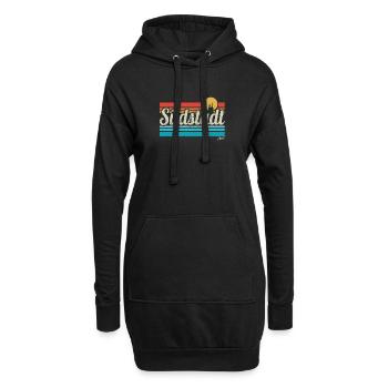 Köln Südstadt Veedel Viertel Retro Vintage Surfer - Hoodie-Kleid - Schwarz - Vorne