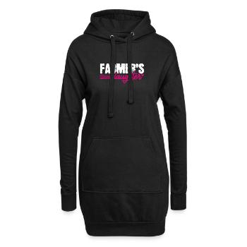 Bauern Tochter Landwirt - Hoodie-Kleid - Schwarz - Vorne