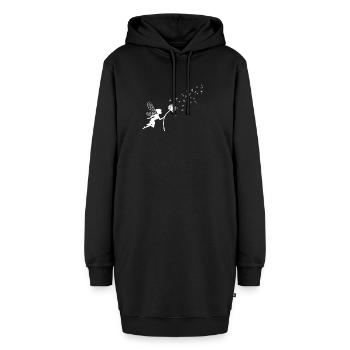 Traumfee Dandelion Samenflug - Hoodie-Kleid - Schwarz - Vorne - AI Model Female 172 light (172cm)