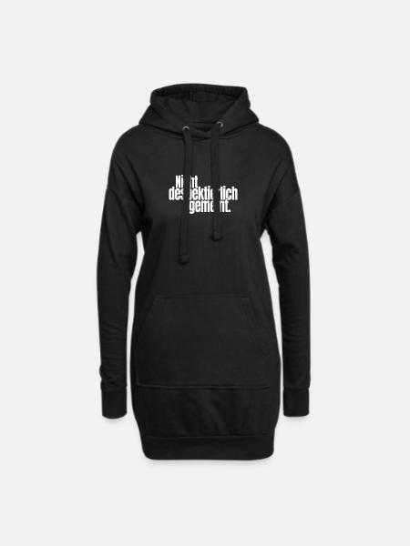 Nicht Despektierlich Gemeint - Hoodie-Kleid - Schwarz