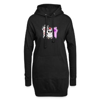 Jolie ferme animaux - Sweat-shirt à capuche long Femme - noir - Devant