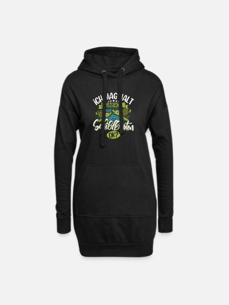 Ich Mag Halt Einfach Schildkröten Ok? - Hoodie-Kleid - Schwarz