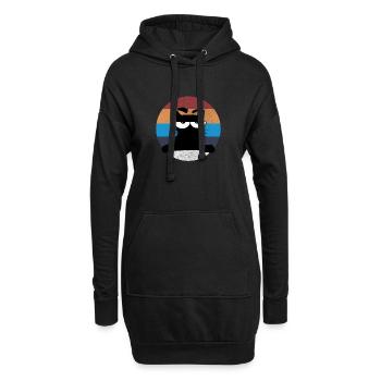 Grumpy Katze - Hoodie Dress - black - Front