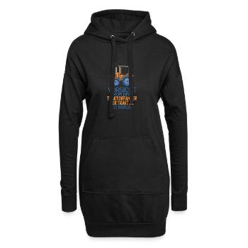 Trecker Traktorfahrer Geschenk - Hoodie-Kleid - Schwarz - Vorne