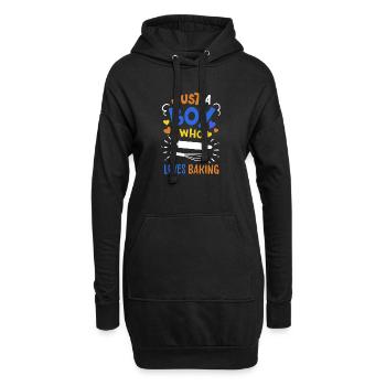 Backen Bäcker Hobbybäcker - Hoodie-Kleid - Schwarz - Vorne