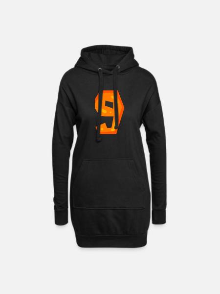9 - Sweat-shirt à capuche long Femme - noir