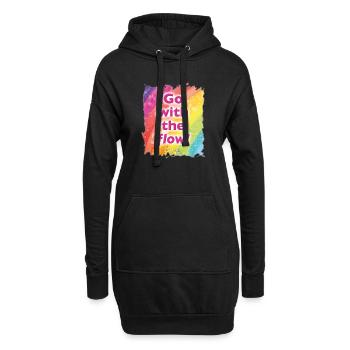 Rainbow flow - Sonja Ariel von Staden - Hoodie-Kleid - Schwarz - Vorne