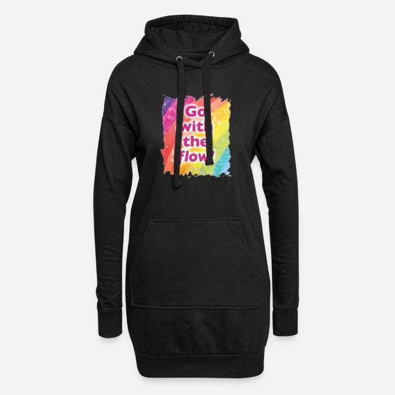 Rainbow flow - Sonja Ariel von Staden - Hoodie-Kleid - Schwarz