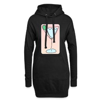 COCKTAIL Boissons Boissons - Sweat-shirt à capuche long Femme - noir - Devant