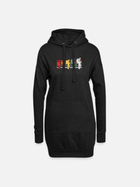 Wandern Wanderer Bergwandern - Hoodie-Kleid - Schwarz