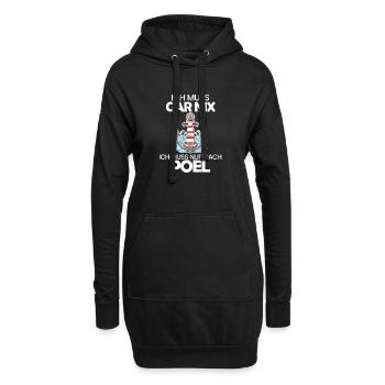 Poel Ostsee Urlaub Anker - Hoodie-Kleid - Schwarz - Vorne