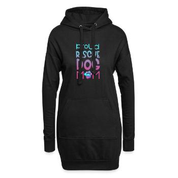Rescue Dog Search Dog Service Dog Paw - Sweat-shirt à capuche long Femme - noir - Devant