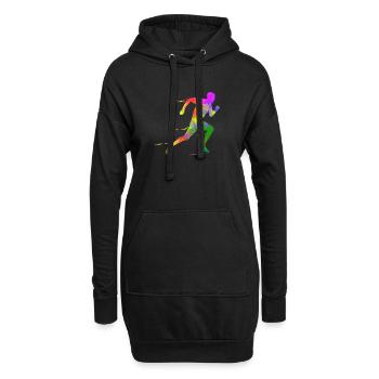 Demi-marathon runner sprint triathlète Finisher - Sweat-shirt à capuche long Femme - noir - Devant