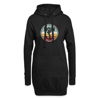 Moin Anker Plattdeutsch Ostfriesland Küste Nordsee - Hoodie-Kleid - Schwarz - Vorne