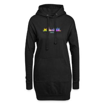 Lübeck Skyline Bunt Lübeck Allemagne du Nord - Sweat-shirt à capuche long Femme - noir - Devant
