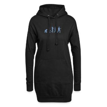 Evolution Gitarre Bassist - Hoodie-Kleid - Schwarz - Vorne