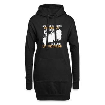Radflirt am Berg - Hoodie-Kleid - Schwarz - Vorne