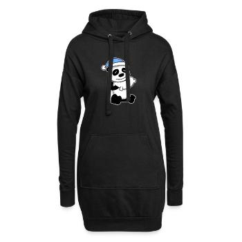 Panda Bébé - Sweat-shirt à capuche long Femme - noir - Devant