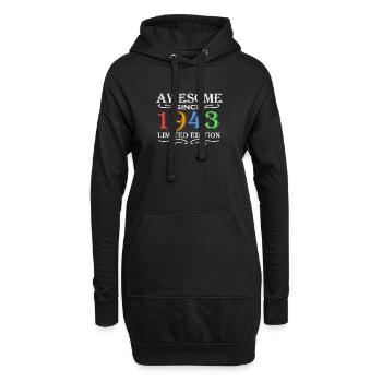 1943 - Jahrgang 1943 - Fantastisch seit 1943 - Hoodie-Kleid - Schwarz - Vorne