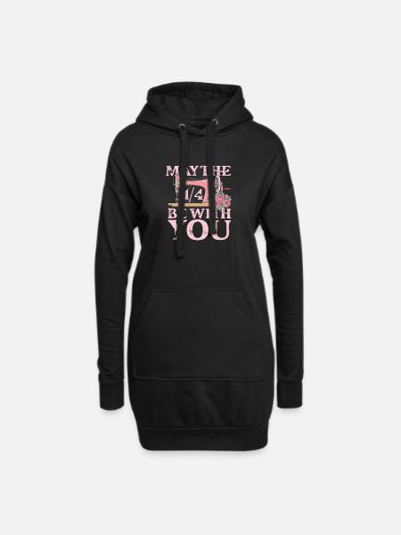May the 1 4 be with you sewing - Hoodie-Kleid - Schwarz