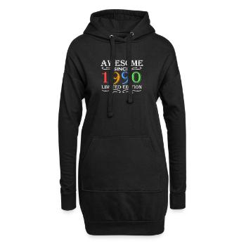 1990 - Né en 1990 - Fantastique depuis 1990 - Sweat-shirt à capuche long Femme - noir - Devant
