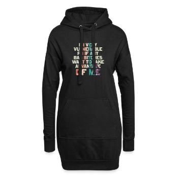 I'm Very Vulnerable RN - Hoodie-Kleid - Schwarz - Vorne