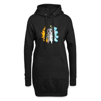 Dog Beagle - Ange et Diable - Sweat-shirt à capuche long Femme - noir - Devant