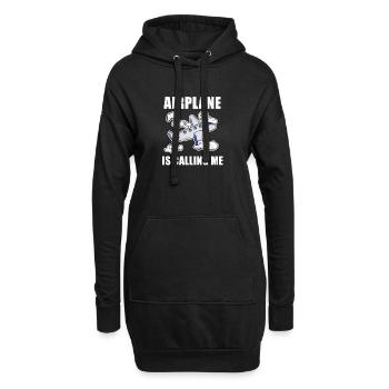 Flugzeuge Flugzeug Pilot Geschenk - Hoodie-Kleid - Schwarz - Vorne