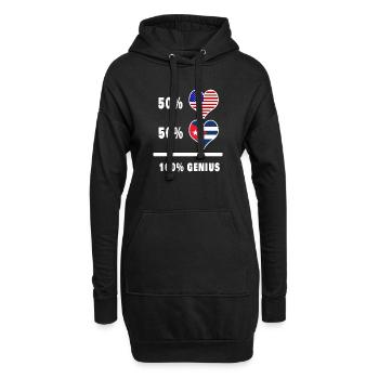 Design de drapeau impressionnant des États-Unis et - Sweat-shirt à capuche long Femme - noir - Devant