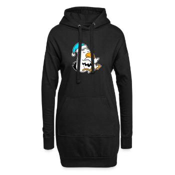 Albatros Möwe Vogel - Hoodie-Kleid - Schwarz - Vorne