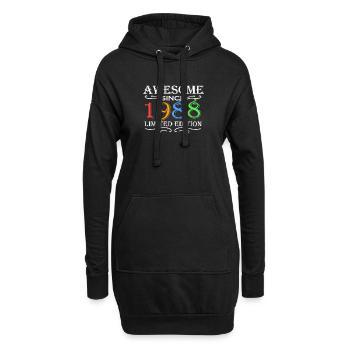 1988 - Jahrgang 1988 - Hoodie-Kleid - Schwarz - Vorne