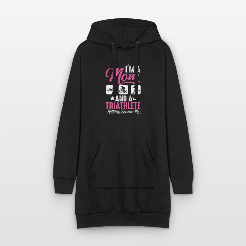 Ich Bin Eine Mutter Und Ein Triathlet Hoodie-Kleid