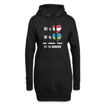 Österreich und Ruanda genial / Geschenk - Hoodie-Kleid - Schwarz - Vorne