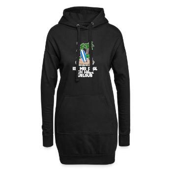 Urlaub - Hoodie-Kleid - Schwarz - Vorne