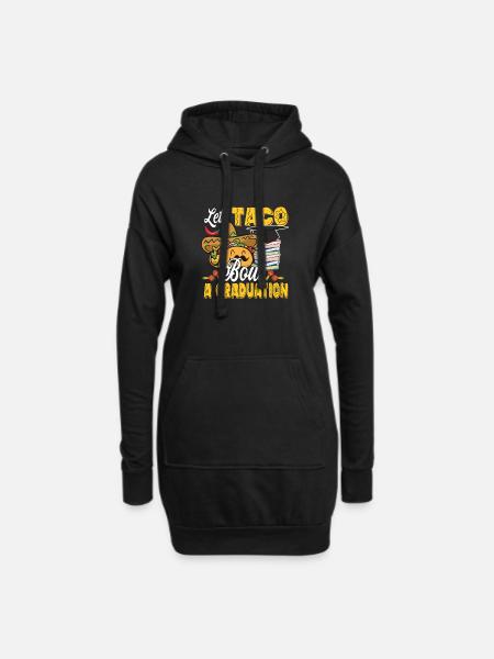 Tacos pour une cérémonie de remise des diplômes - Sweat-shirt à capuche long Femme - noir