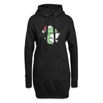 Crocodile Noël Sommeil Sommeil Sommeil Sommeil - Sweat-shirt à capuche long Femme - noir - Devant