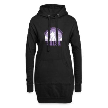 De vraies femmes dansent la salsa! Cadeau de danseur - Sweat-shirt à capuche long Femme - noir - Devant